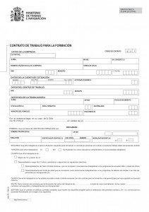 Contrato de trabajo para la formación