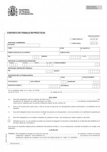 Modelo de contrato de prácticas