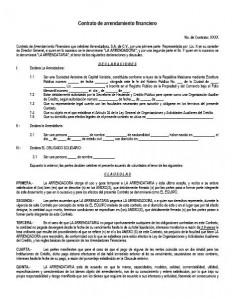 Contrato de arrendamiento financiero